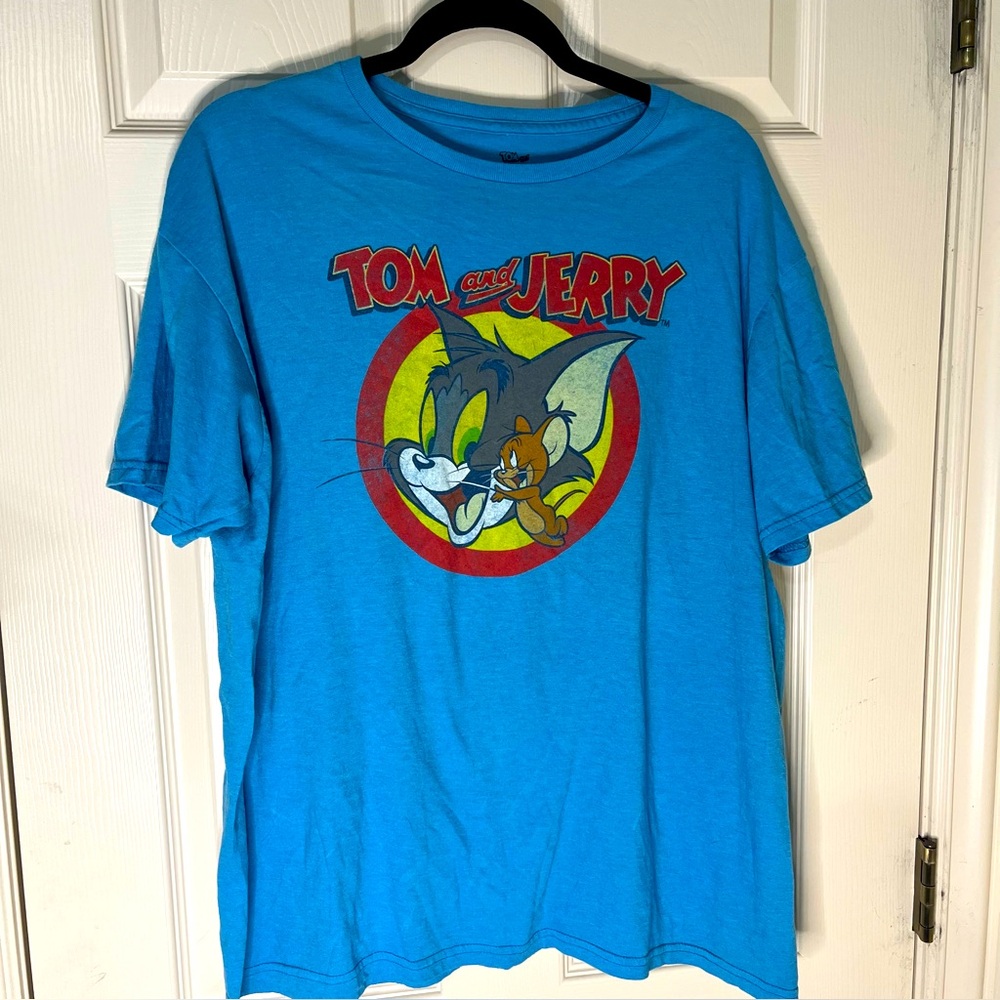 Blue Tom and Jerry Graphic T-Shirt XL